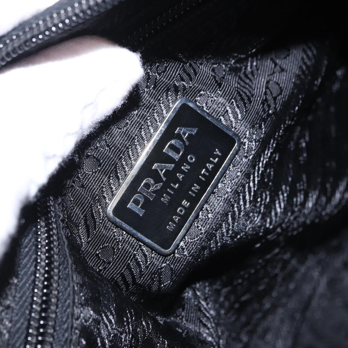 PRADA Hand Bag Nylon Black Auth 194204A