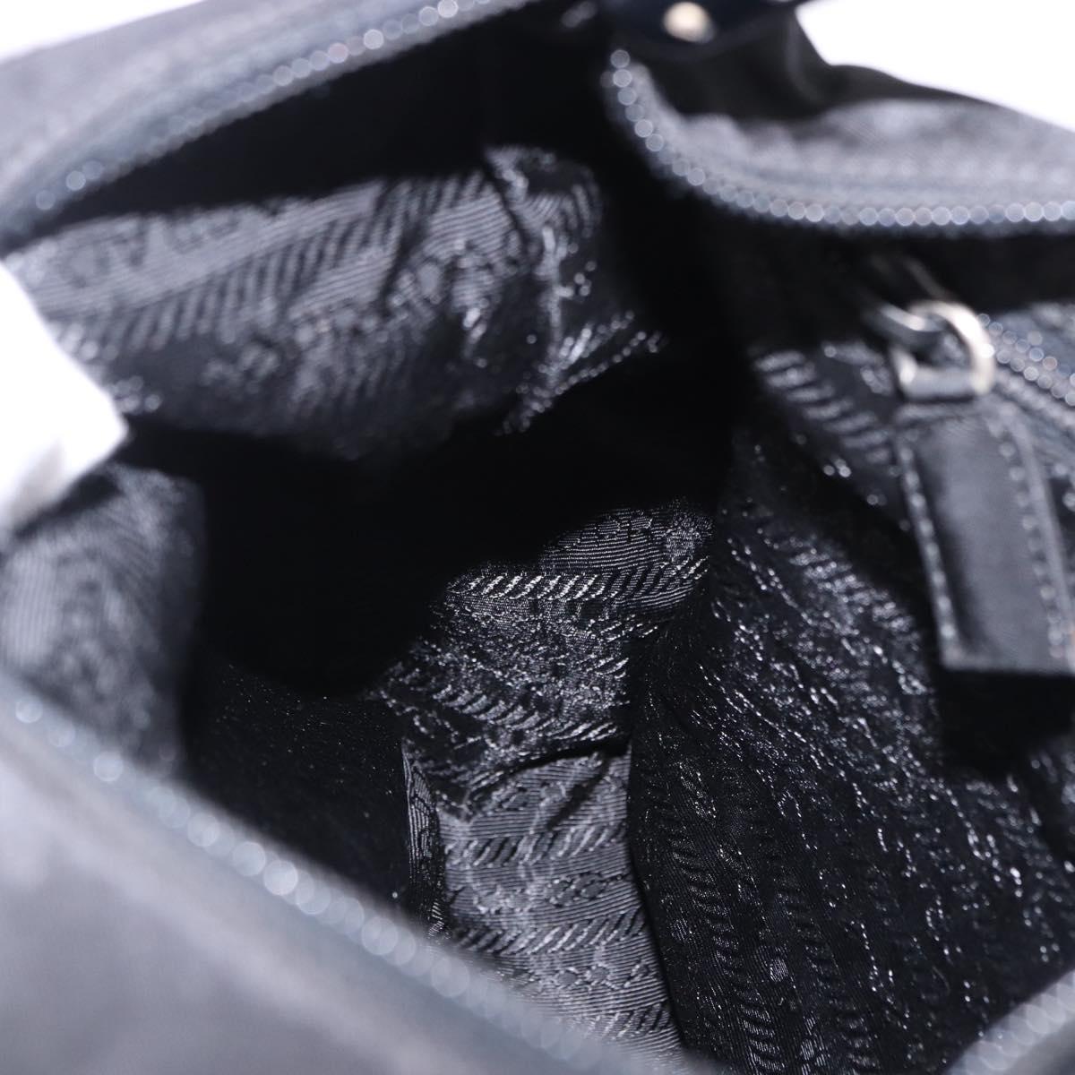 PRADA Hand Bag Nylon Black Auth 194204A