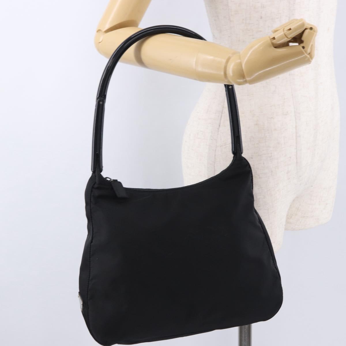 PRADA Hand Bag Nylon Black Auth 194204A