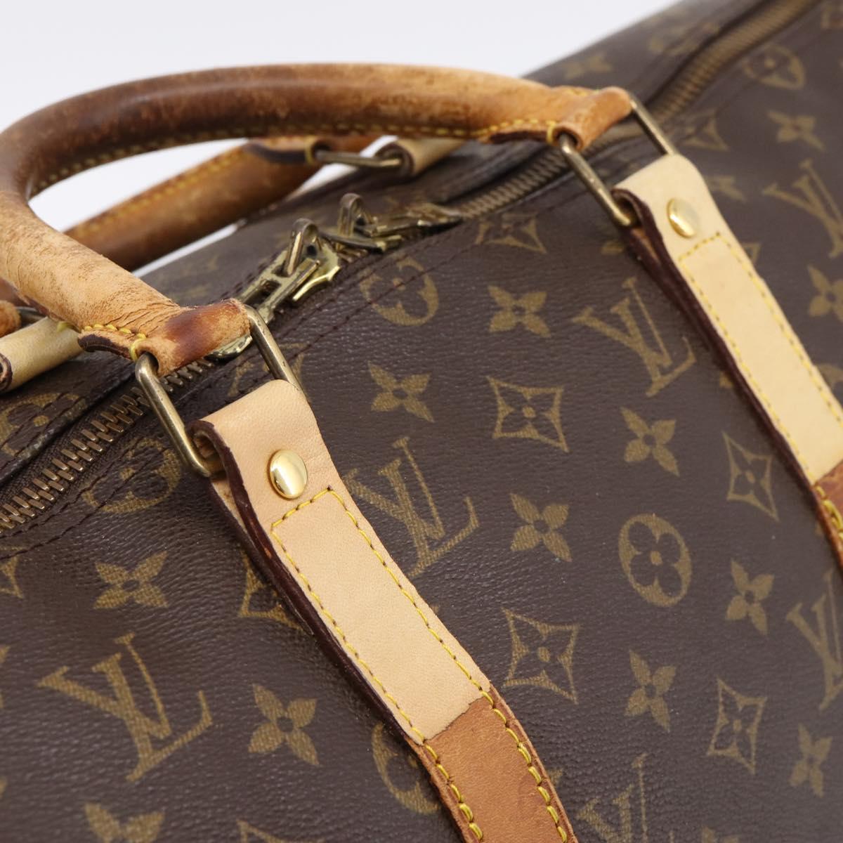 LOUIS VUITTON Monogram Keepall Bandouliere 50 Boston Bag M41416 LV Auth 194207