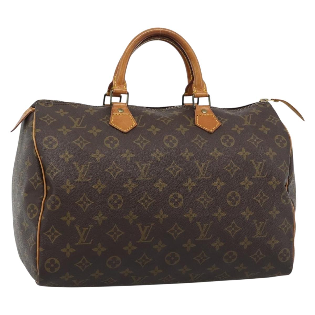 LOUIS VUITTON Monogram Speedy 35 Hand Bag M41524 LV Auth 194208V