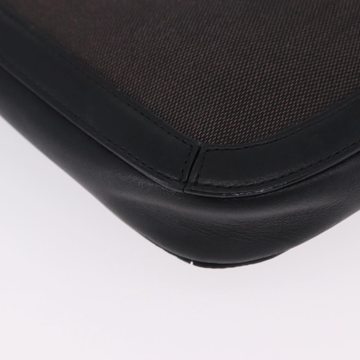 GUCCI Shoulder Bag Canvas Black Gold Tone 001 4142 Auth 194219