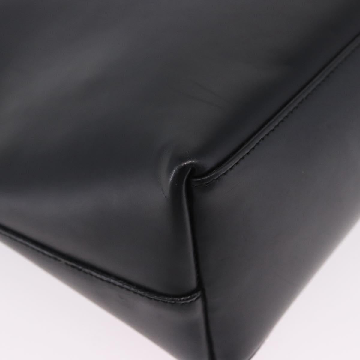 GUCCI Shoulder Bag Leather Black Silver 001 1978 3444 Auth 194226