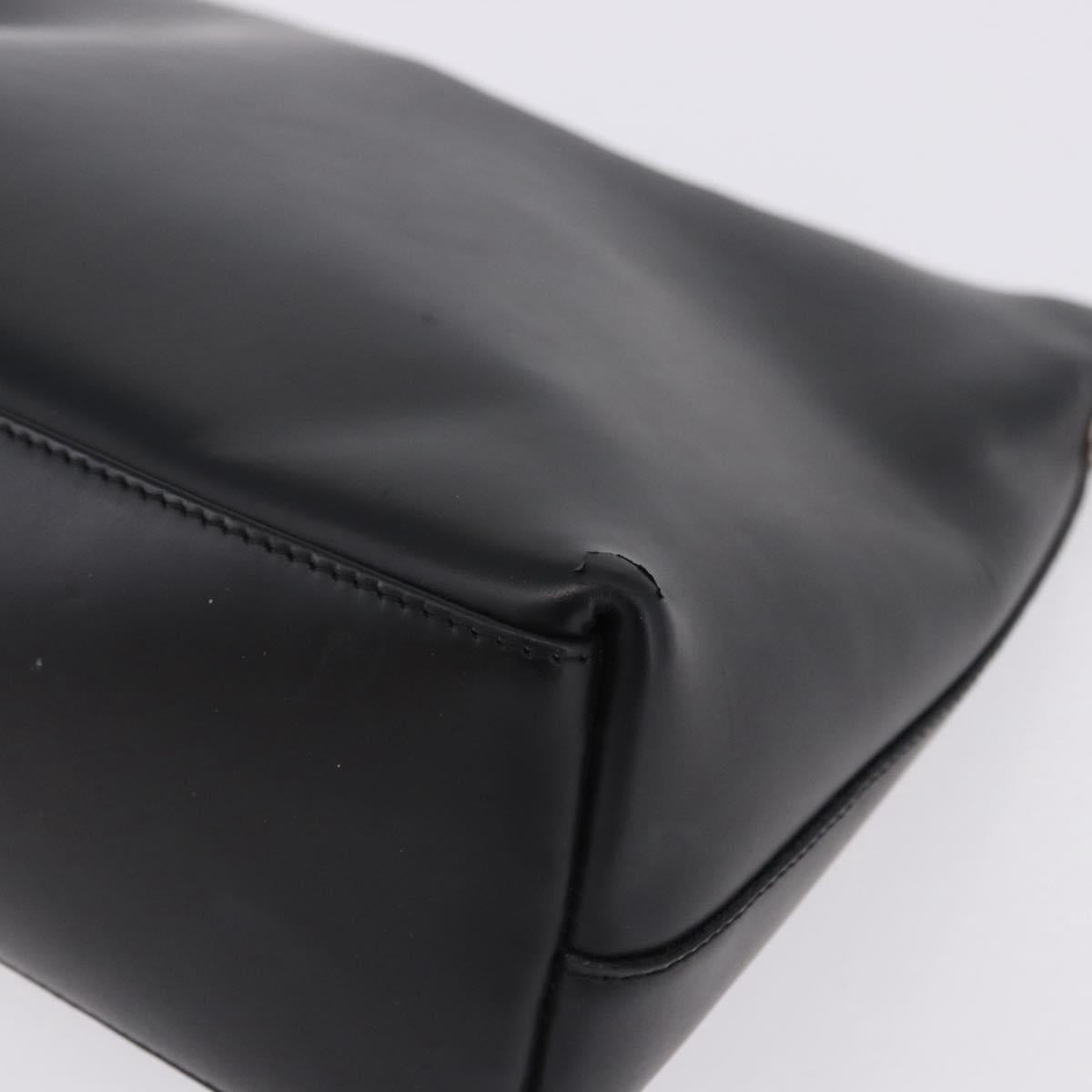 GUCCI Shoulder Bag Leather Black Silver 001 1978 3444 Auth 194226