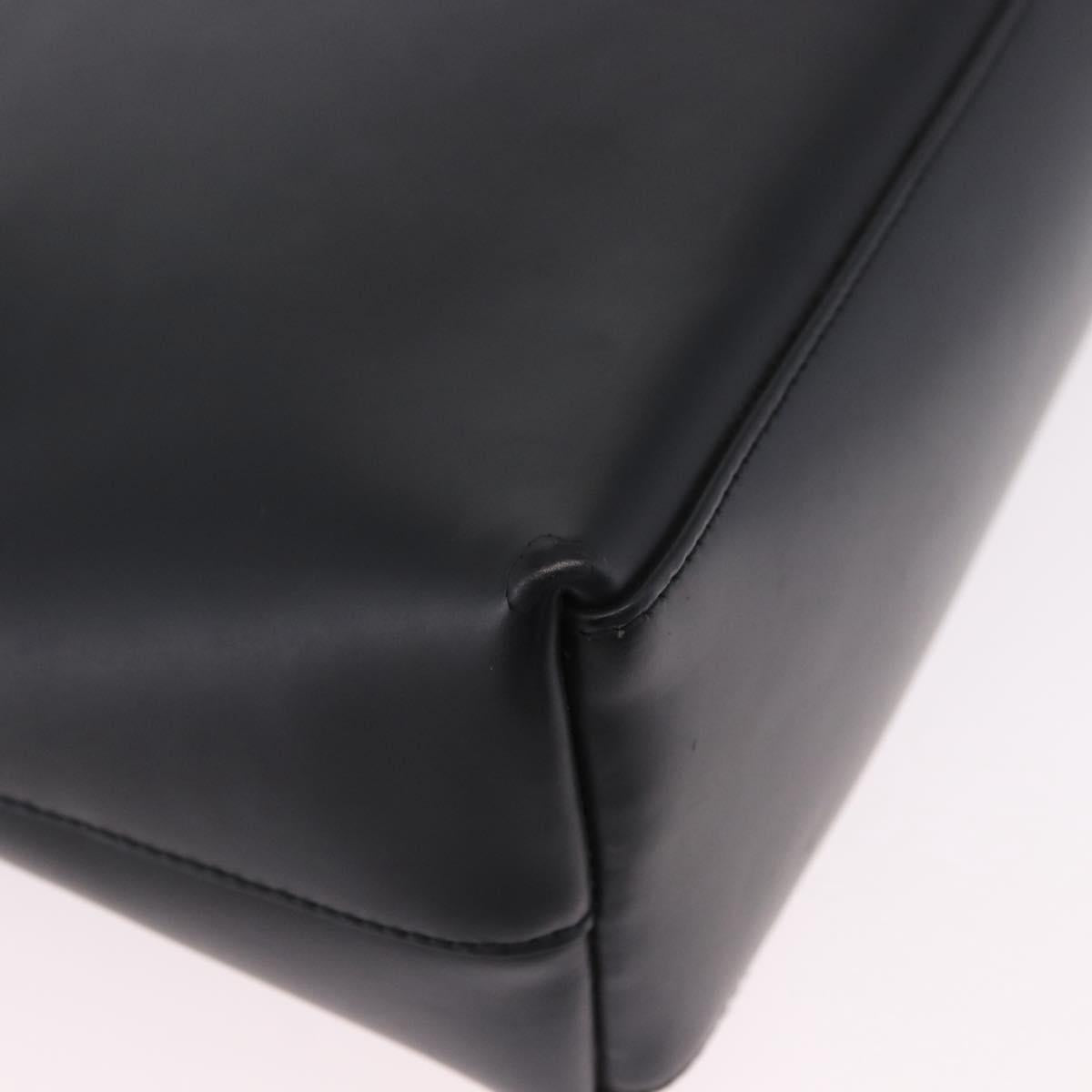 GUCCI Shoulder Bag Leather Black Silver 001 1978 3444 Auth 194226