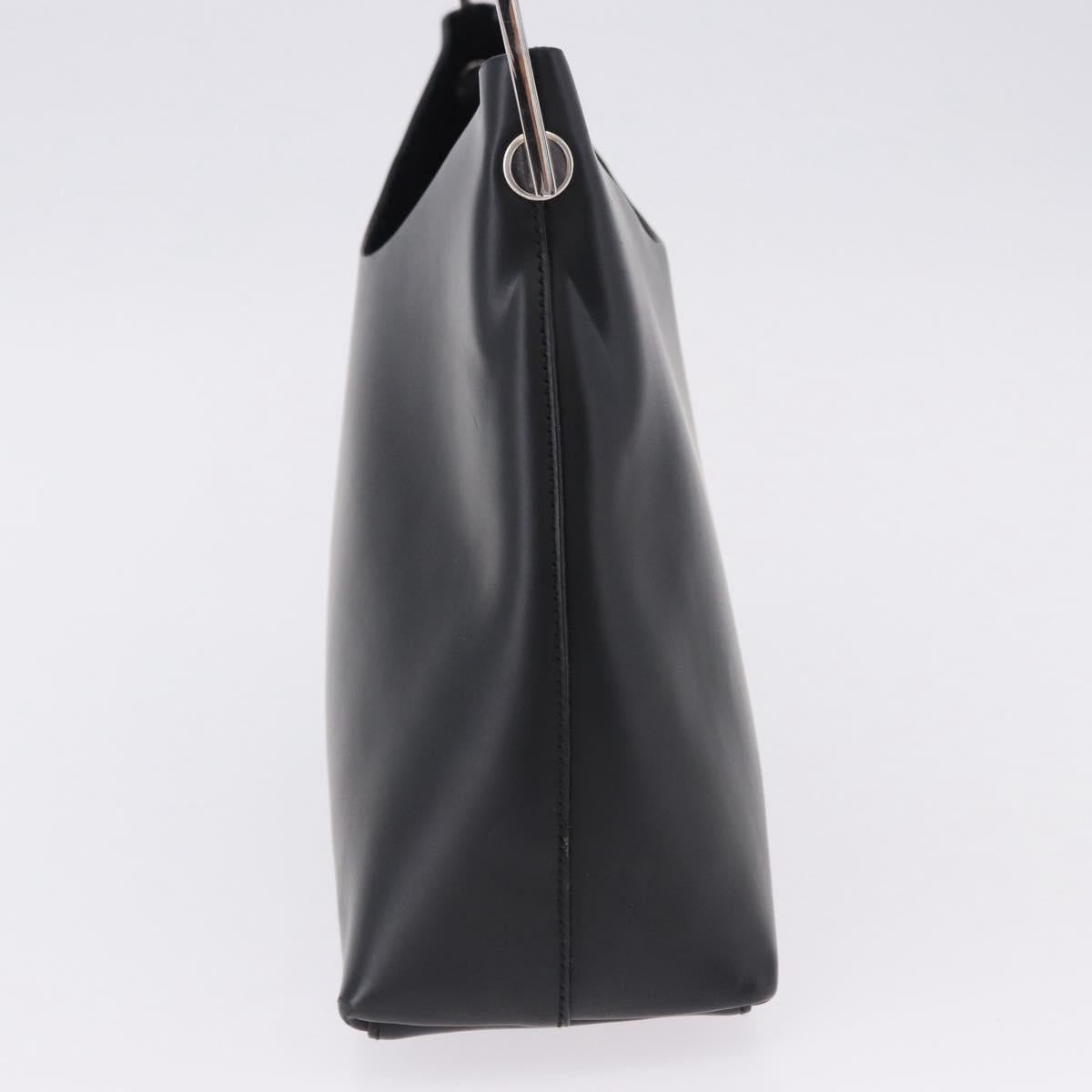GUCCI Shoulder Bag Leather Black Silver 001 1978 3444 Auth 194226