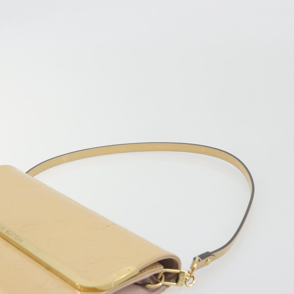 LOUIS VUITTON Monogram Vernis Rossmore MM Beige Poodle M91757 LV Auth 194227A