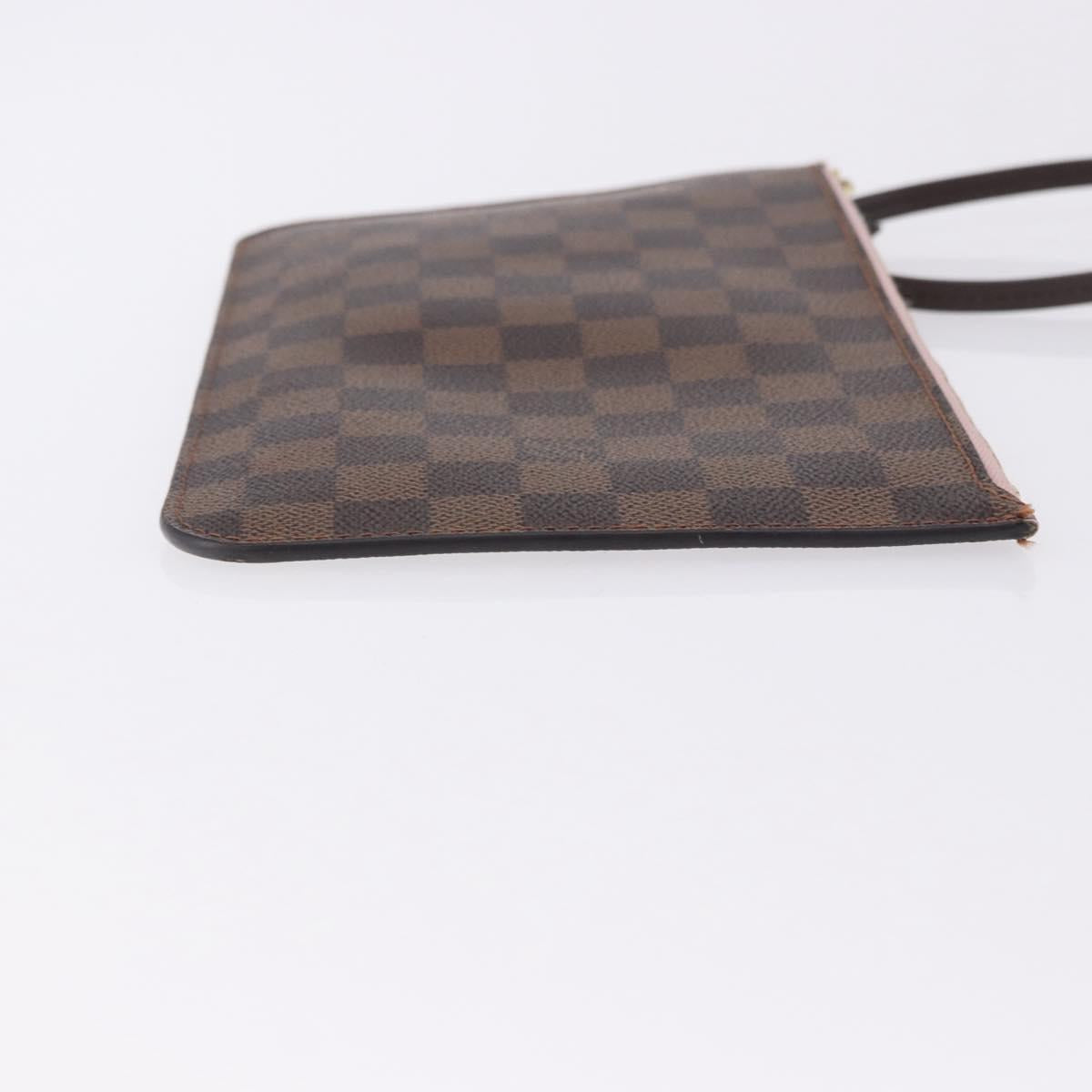 LOUIS VUITTON Damier Ebene Neverfull MM Pouch LV Auth 194228A
