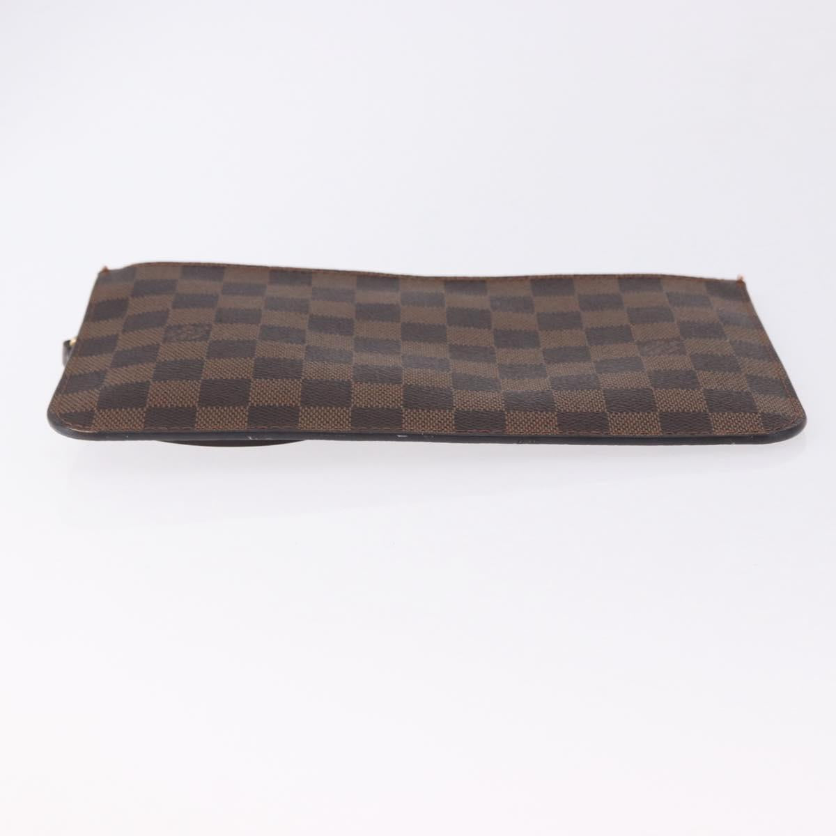 LOUIS VUITTON Damier Ebene Neverfull MM Pouch LV Auth 194228A