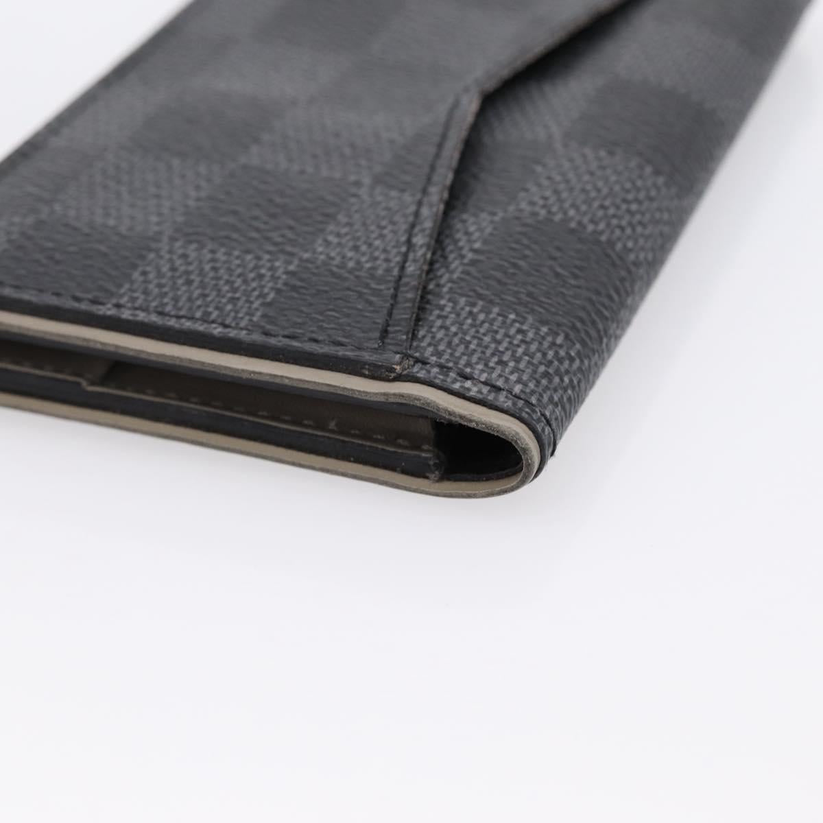 LOUIS VUITTON Damier Grafitte Organizer Dupoch Card Case N63256 LV Auth 194234A