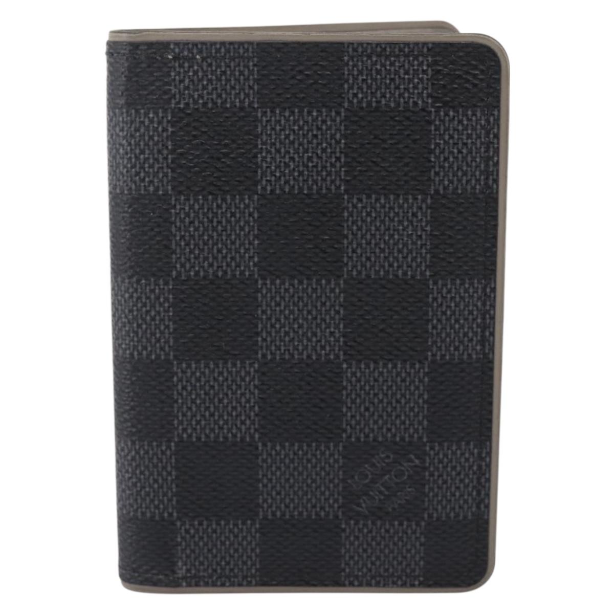 LOUIS VUITTON Damier Grafitte Organizer Dupoch Card Case N63256 LV Auth 194234A