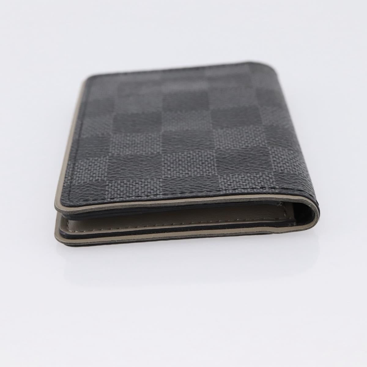 LOUIS VUITTON Damier Grafitte Organizer Dupoch Card Case N63256 LV Auth 194234A