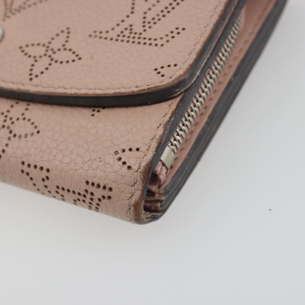 LOUIS VUITTON Mahina Portefeuille Iris Compact Wallet Pink M82757 Auth 194235A
