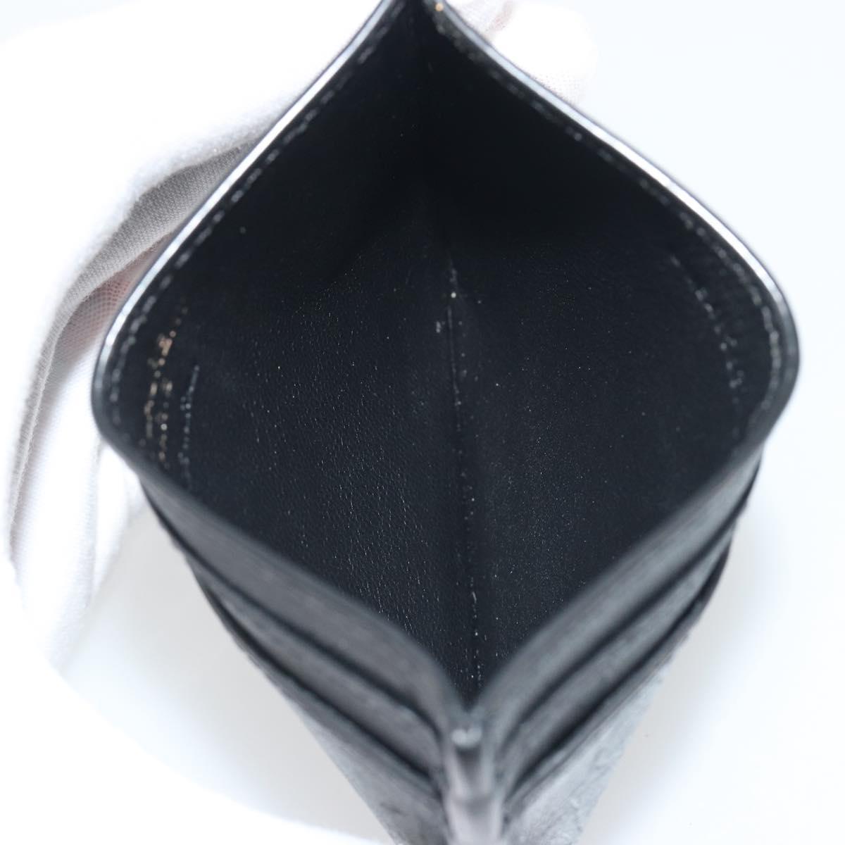 SAINT LAURENT Card Case Leather Black 485631 Auth 194237M