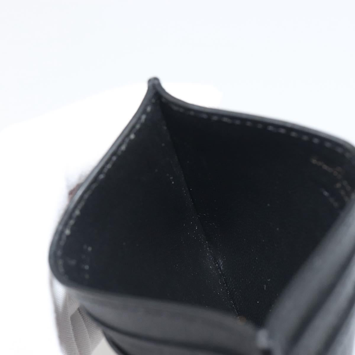 SAINT LAURENT Card Case Leather Black 485631 Auth 194237M