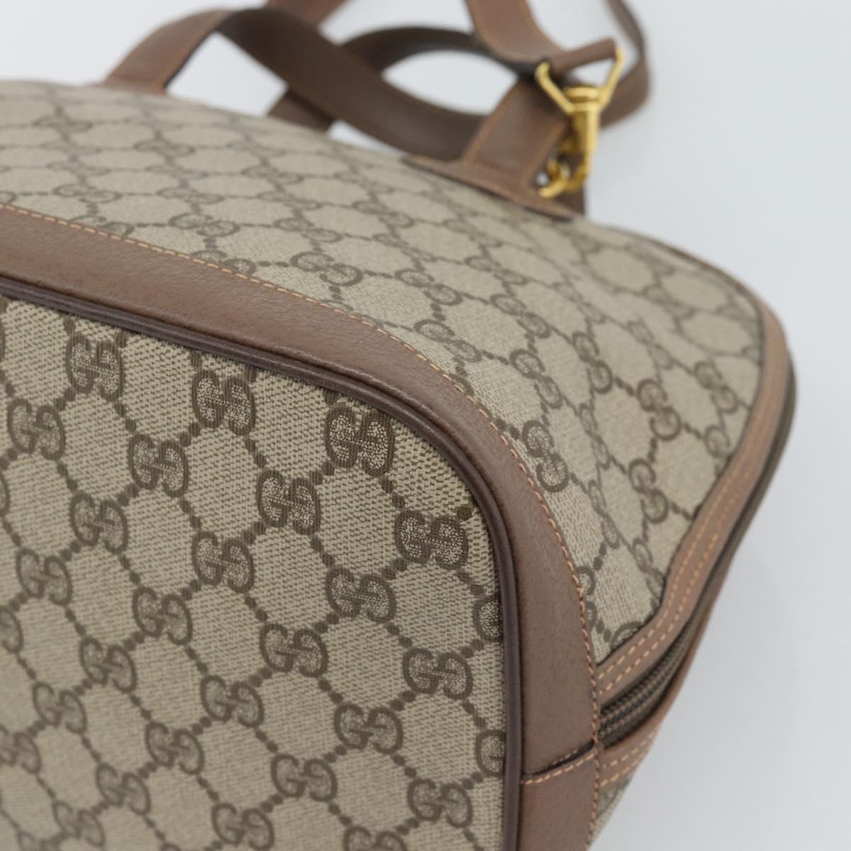 GUCCI GG Supreme Shoulder Bag PVC 2way Beige Gold 000 123 6004 Auth 194241