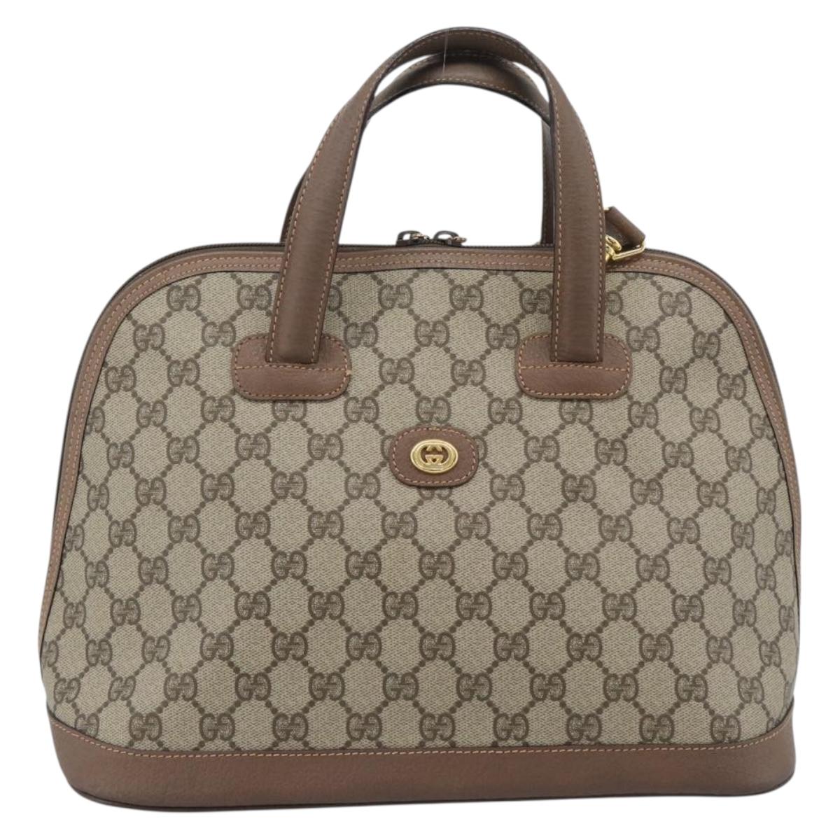 GUCCI GG Supreme Shoulder Bag PVC 2way Beige Gold 000 123 6004 Auth 194241