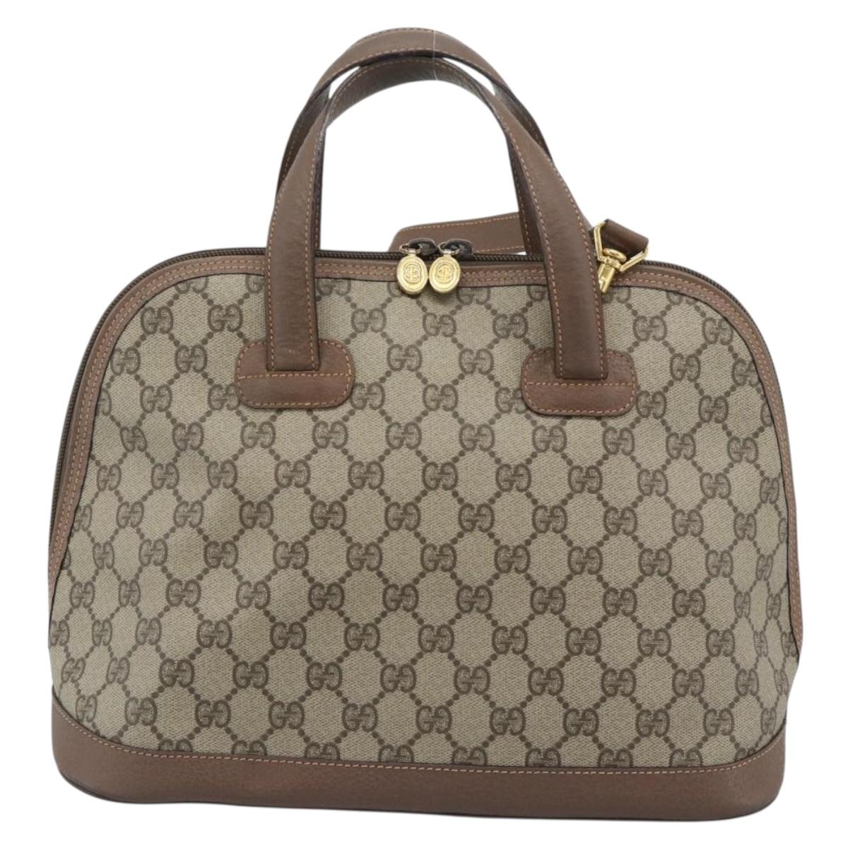 GUCCI GG Supreme Shoulder Bag PVC 2way Beige Gold 000 123 6004 Auth 194241