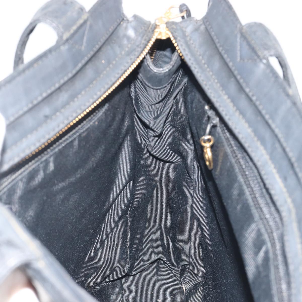 CHANEL Matelasse Tote Bag Patent Leather Black Gold CC Auth 194245