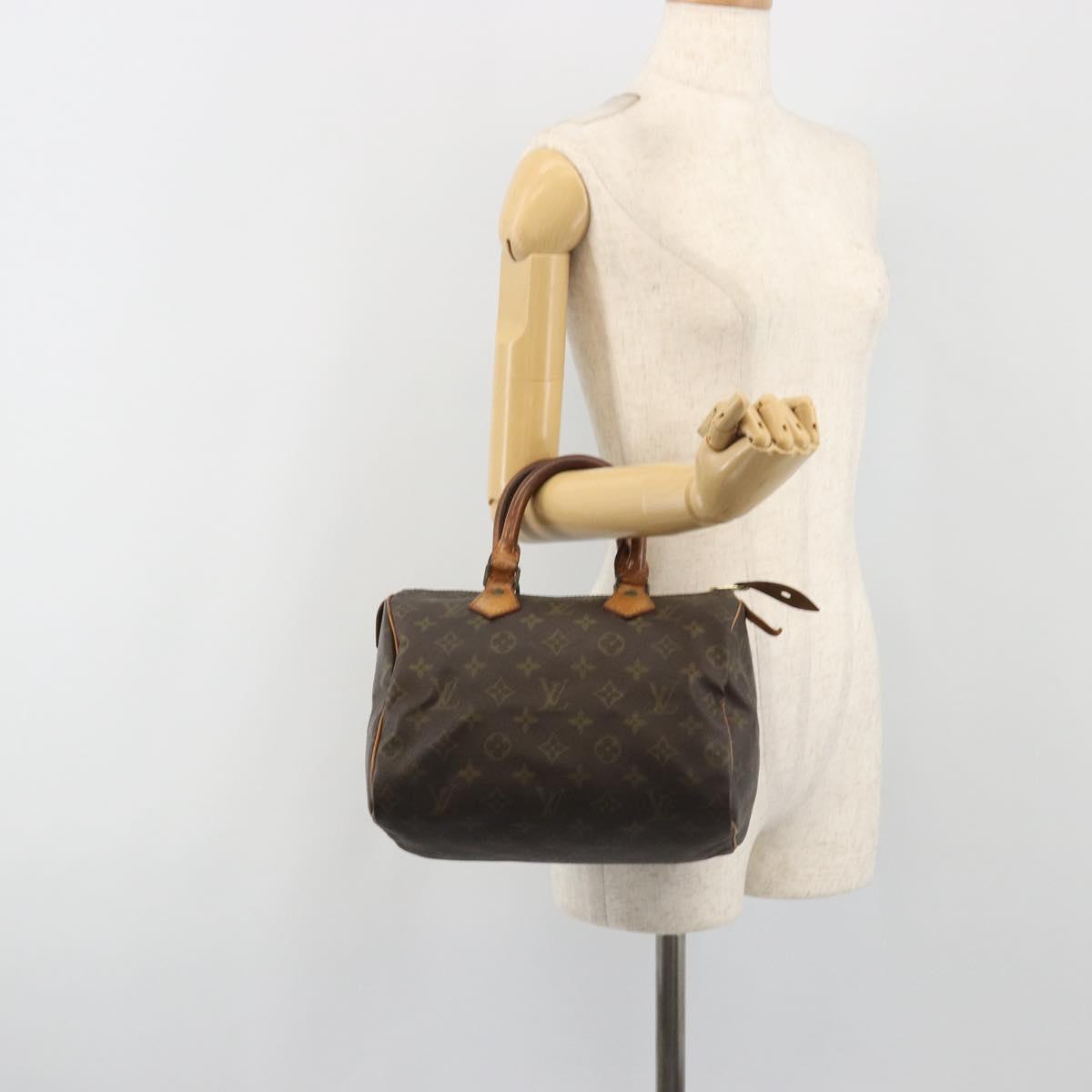LOUIS VUITTON Monogram Speedy 25 Hand Bag M41528 LV Auth 194258