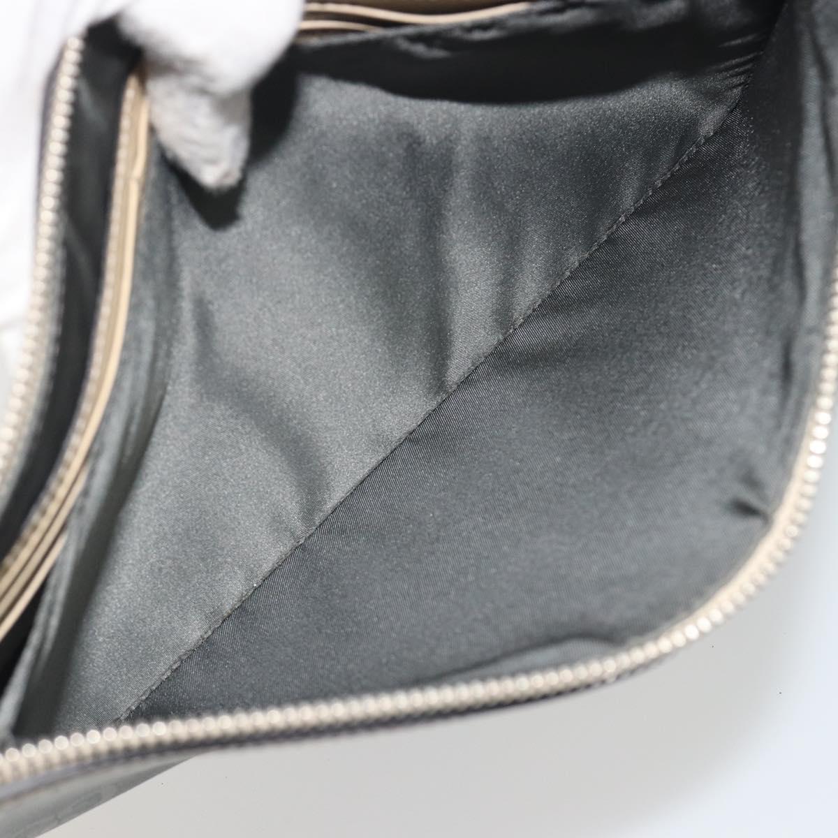 GUCCI GG Emboss Clutch Bag Canvas Gray Silver 625598 525040 Auth 194270A