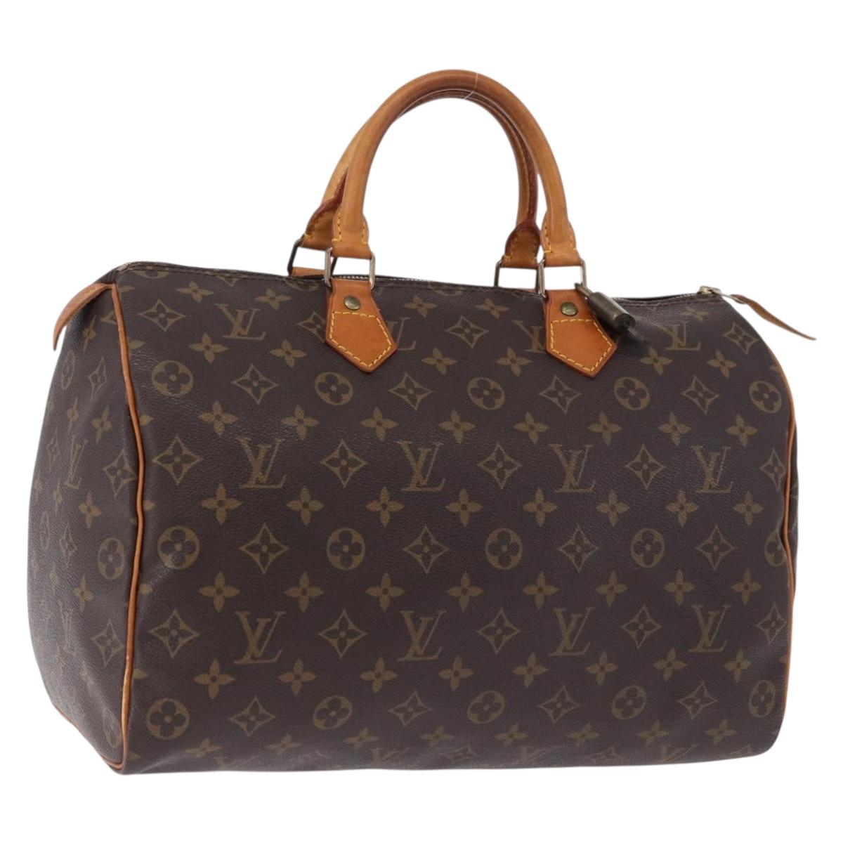 LOUIS VUITTON Monogram Speedy 35 Hand Bag M41524 LV Auth 194276V