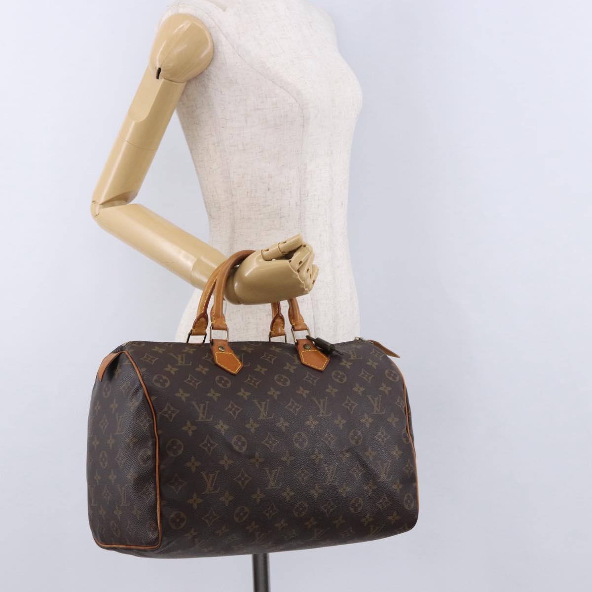 LOUIS VUITTON Monogram Speedy 35 Hand Bag M41524 LV Auth 194276V