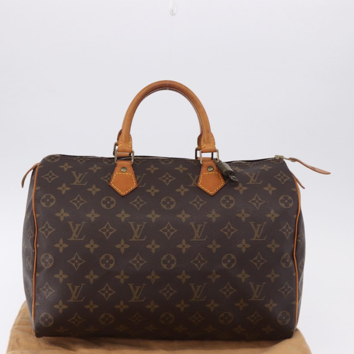 LOUIS VUITTON Monogram Speedy 35 Hand Bag M41524 LV Auth 194276V