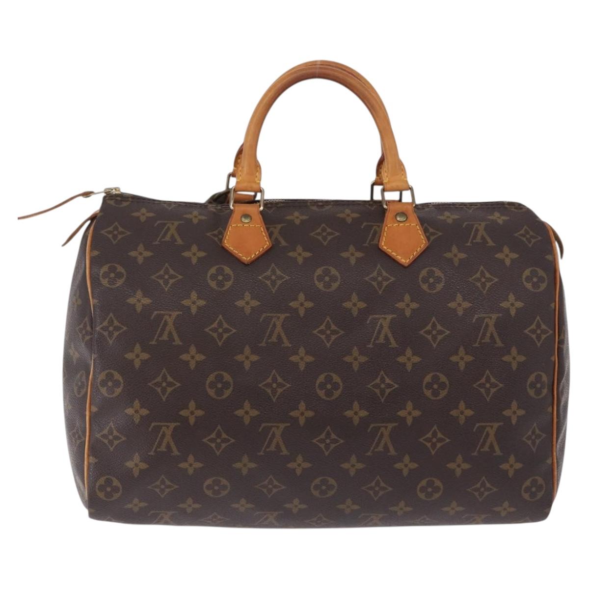 LOUIS VUITTON Monogram Speedy 35 Hand Bag M41524 LV Auth 194276V