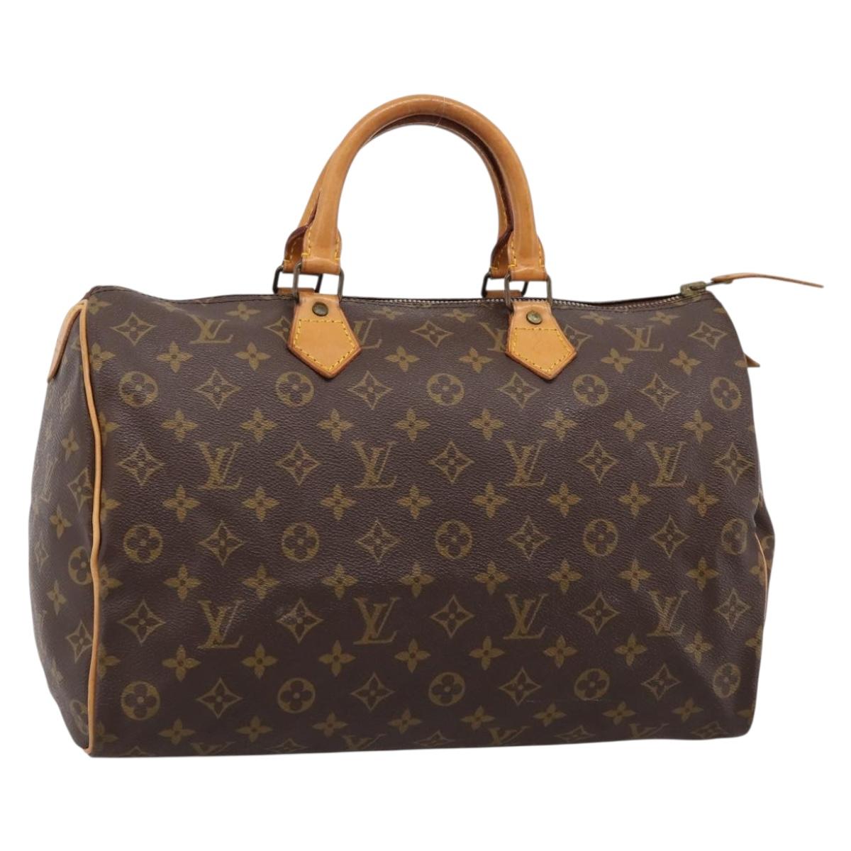 LOUIS VUITTON Monogram Speedy 35 Hand Bag M41524 LV Auth 194299A