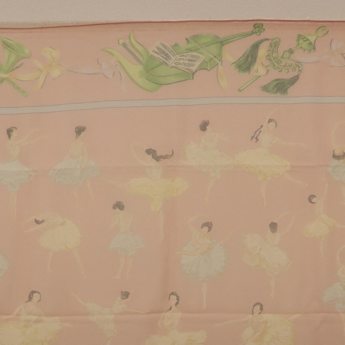 HERMES Carre 90 Scarf ”LES DANSEUSES” Silk Pink Auth 194306M