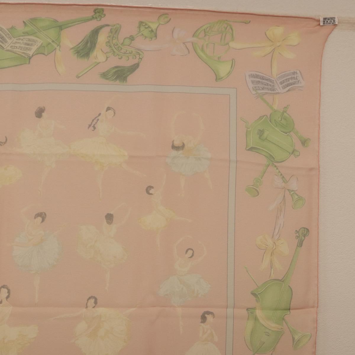 HERMES Carre 90 Scarf ”LES DANSEUSES” Silk Pink Auth 194306M