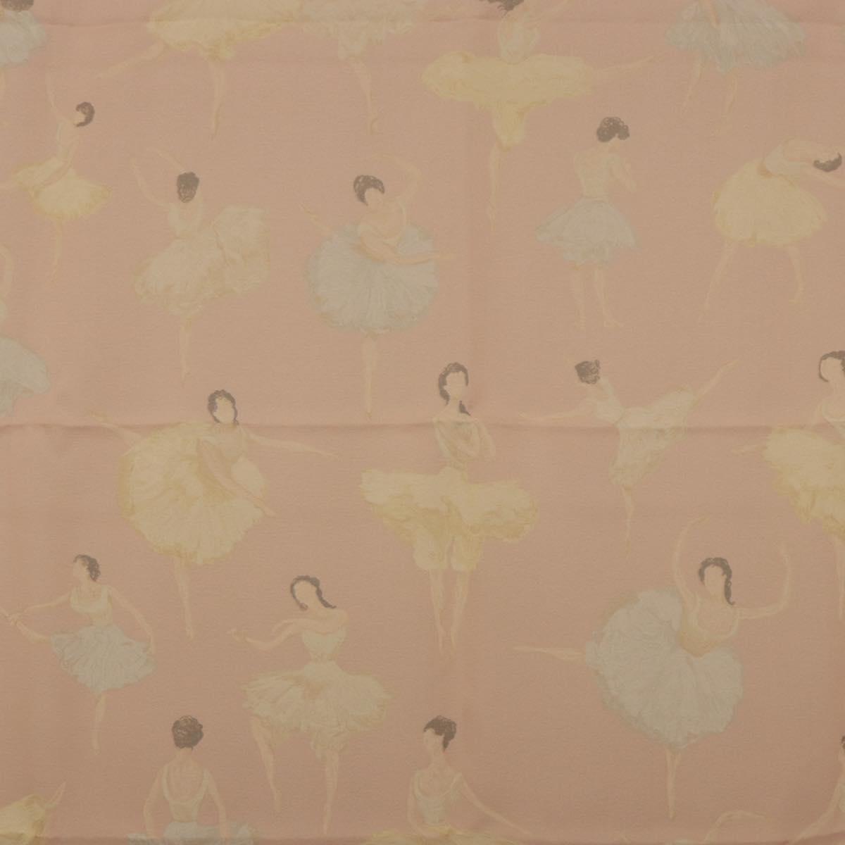 HERMES Carre 90 Scarf ”LES DANSEUSES” Silk Pink Auth 194306M