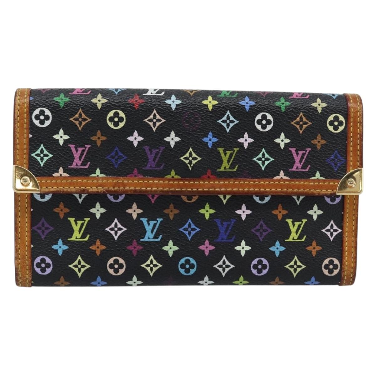 LOUIS VUITTON Monogram Multicolor Porte Tresor International M92658 Auth 194312A
