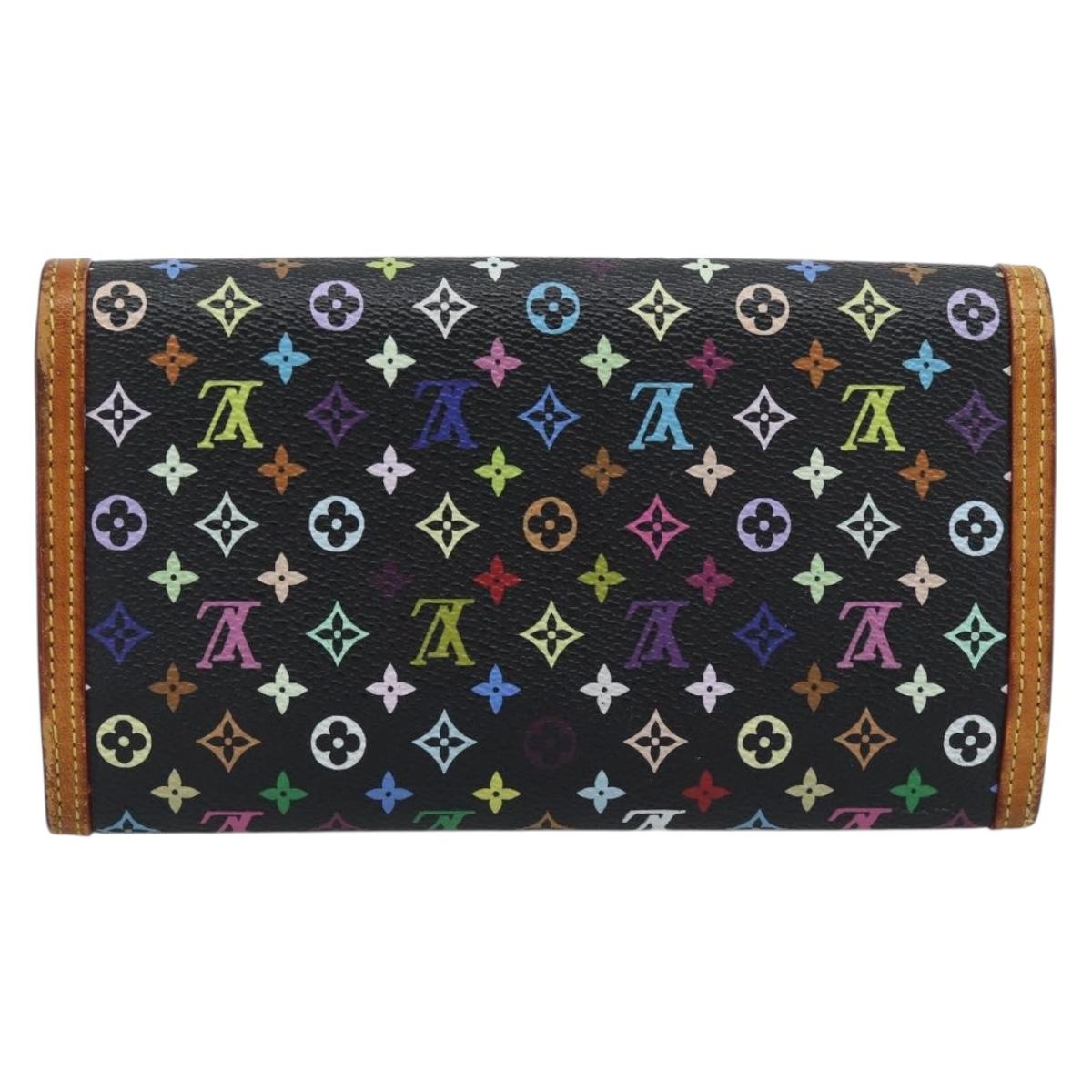 LOUIS VUITTON Monogram Multicolor Porte Tresor International M92658 Auth 194312A