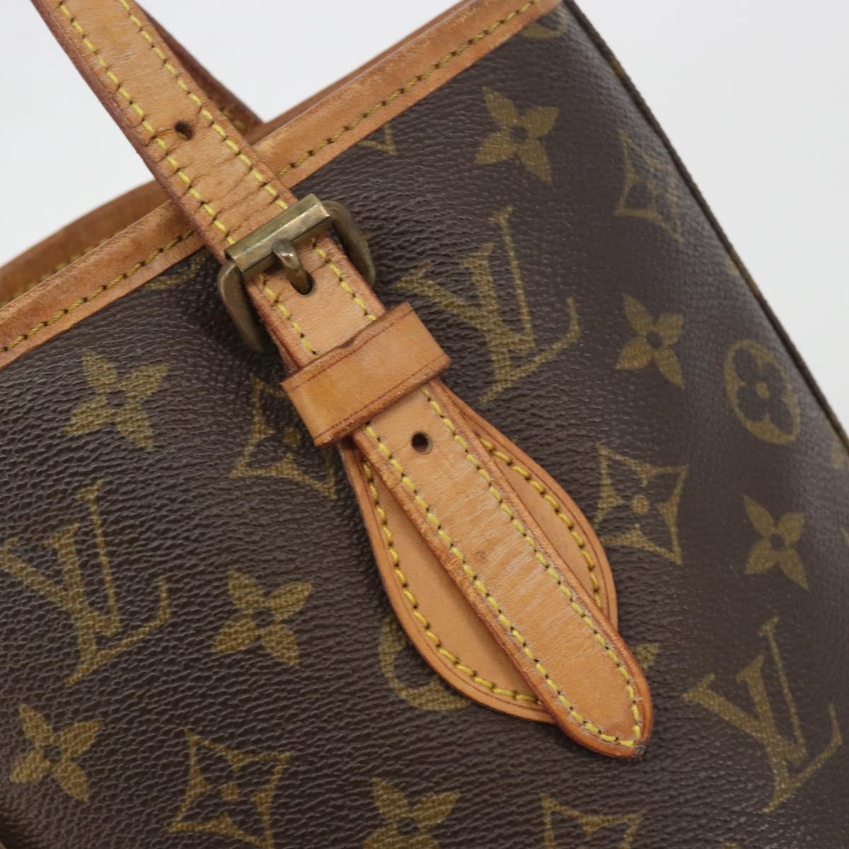 LOUIS VUITTON Monogram Bucket PM Shoulder Bag M42238 LV Auth 194314