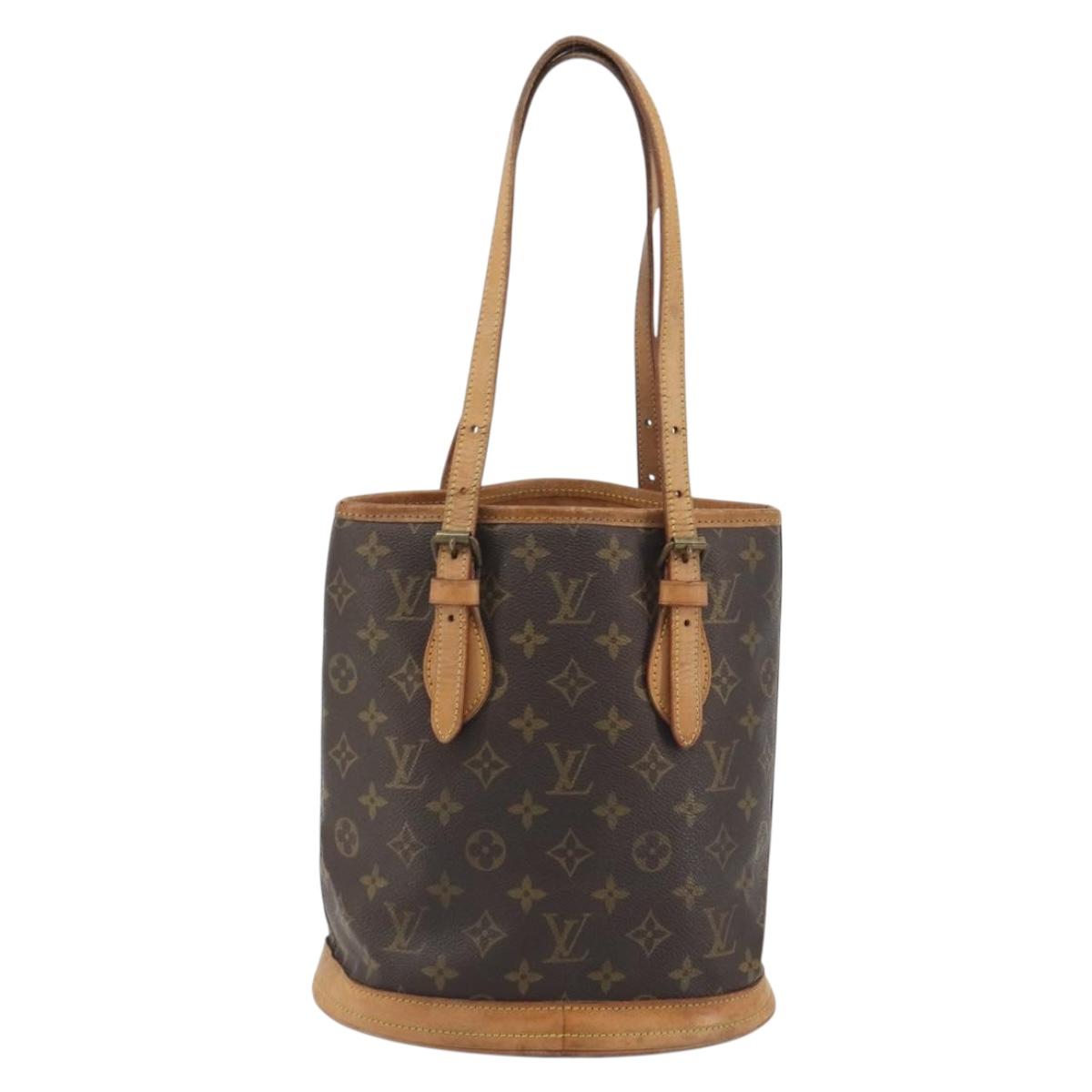 LOUIS VUITTON Monogram Bucket PM Shoulder Bag M42238 LV Auth 194314