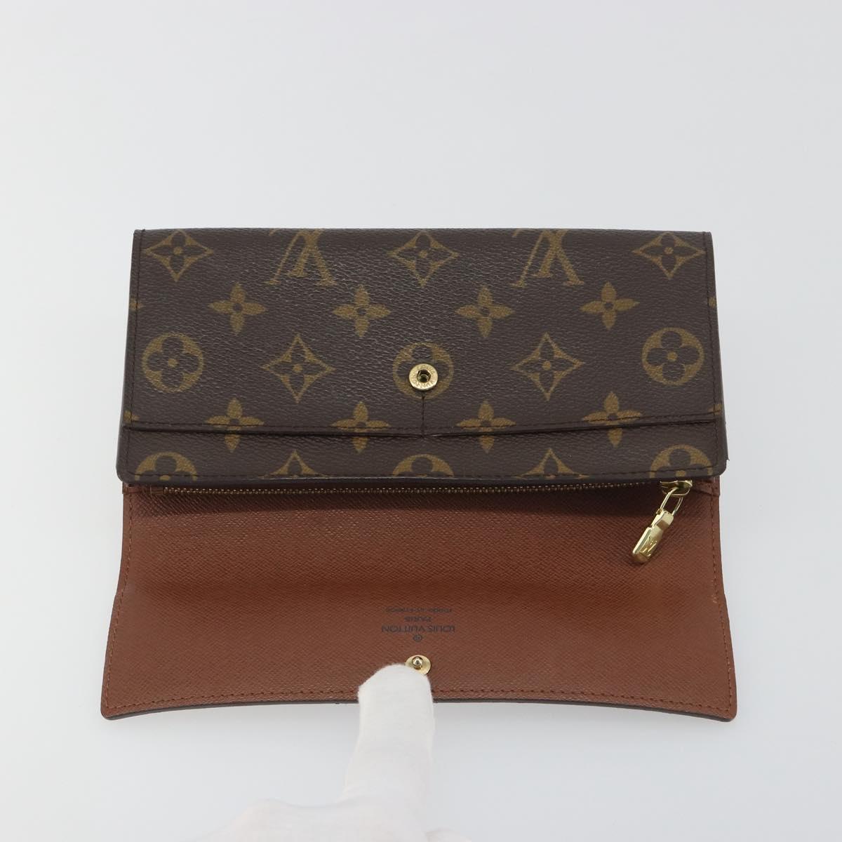 LOUIS VUITTON Pochette Porte Monnaie Credit Long Wallet M61726 LV Auth 194317A