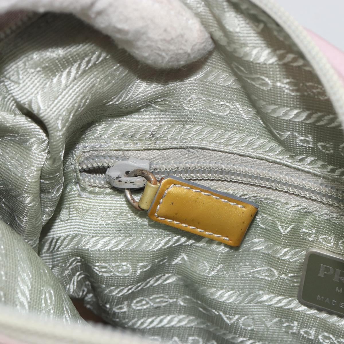 PRADA Shoulder Bag Nylon Pink Silver Auth 194319A