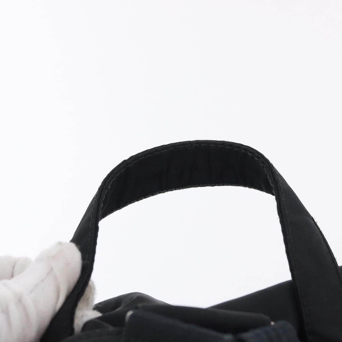 PRADA Backpack Nylon Black Silver Auth 194322