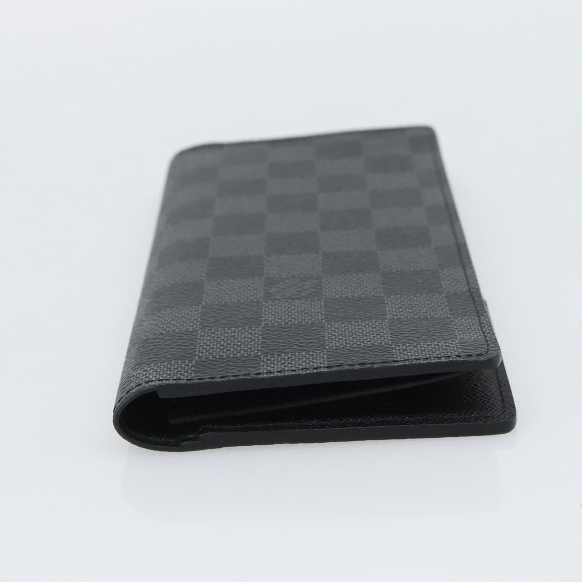 LOUIS VUITTON Damier Grafitte Portefeuille Braza Long Wallet N62665 Auth 194331A