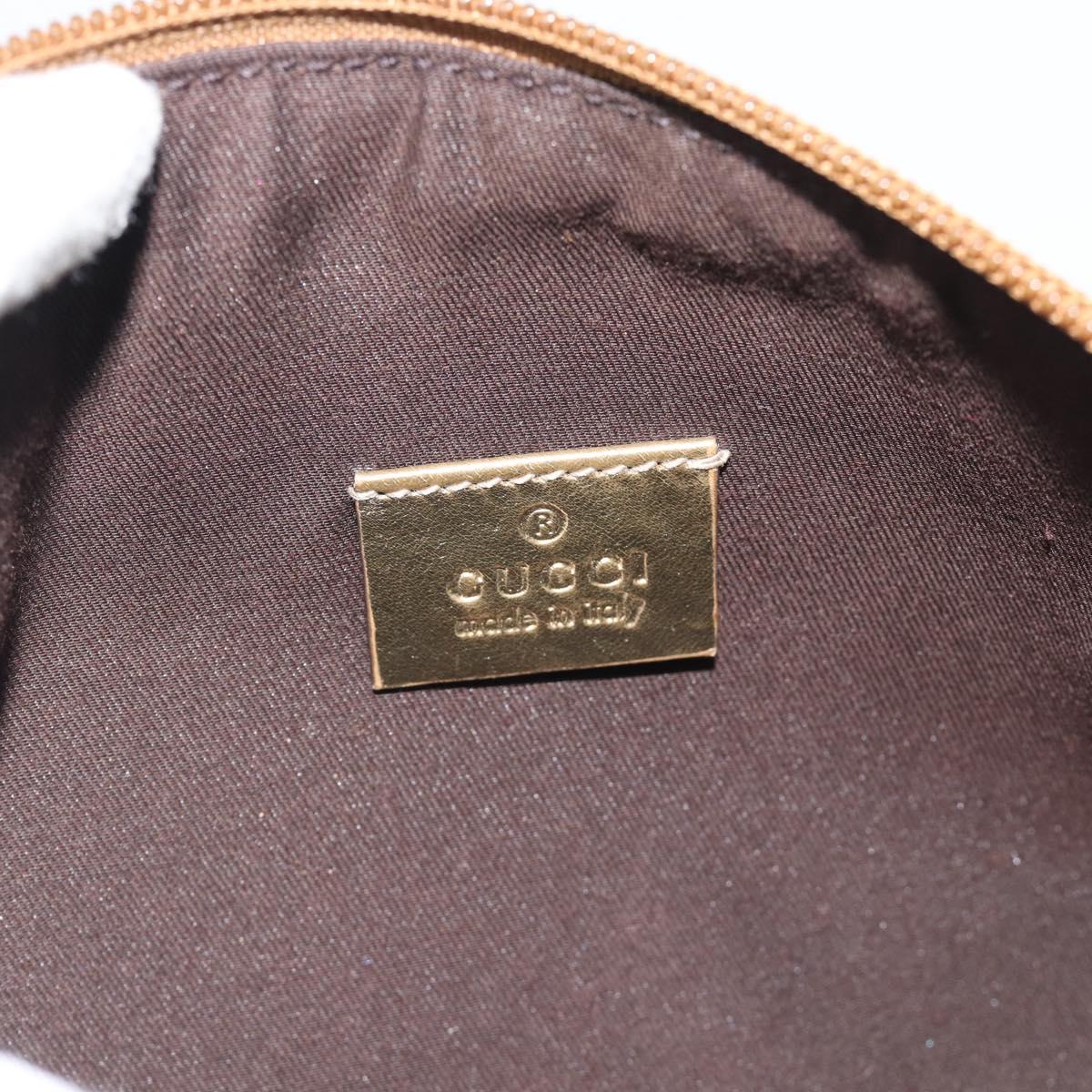 GUCCI GG Canvas Hand Bag Brown Gold 145750 Auth 194332A
