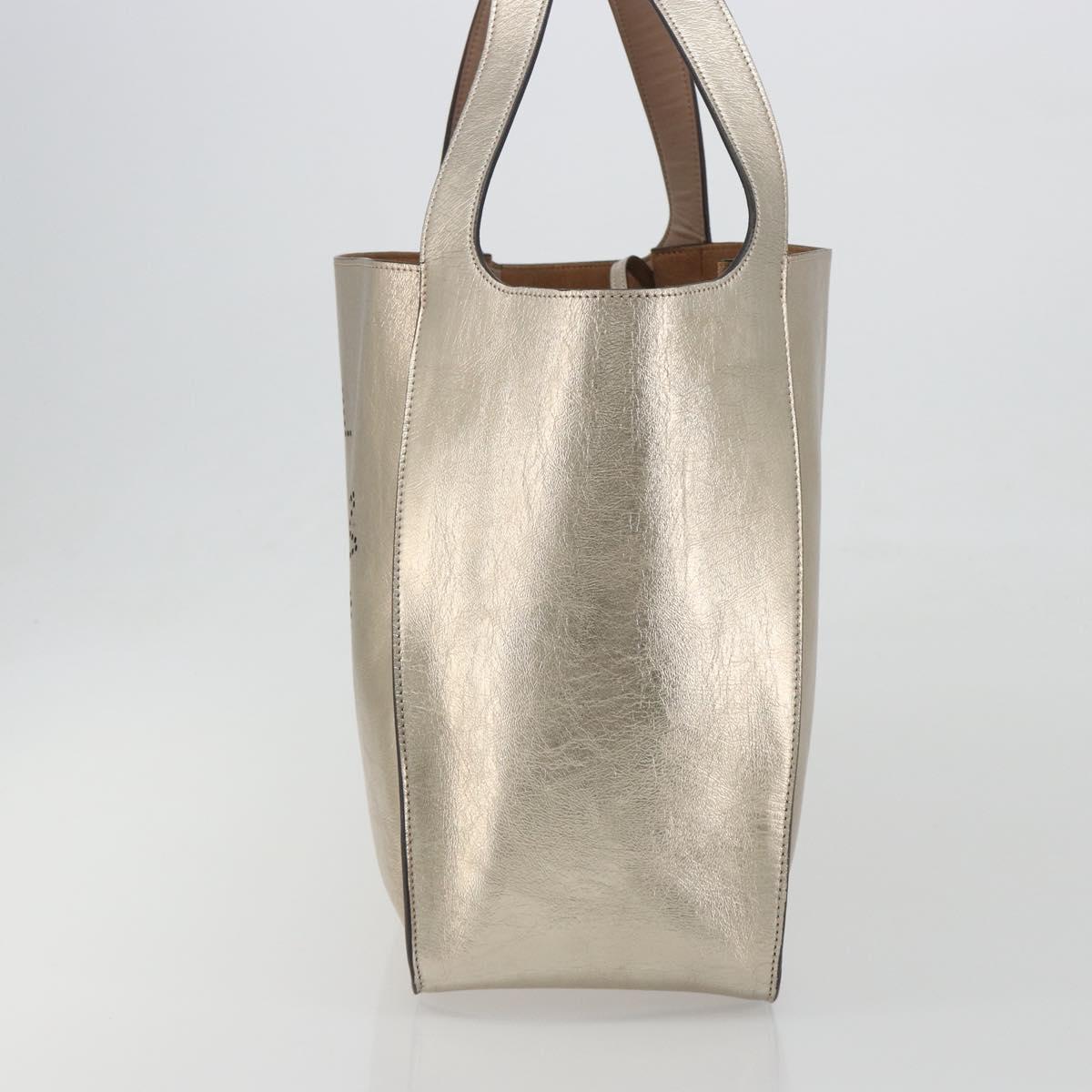 Stella MacCartney Tote Bag Leather Gold Auth 194335A
