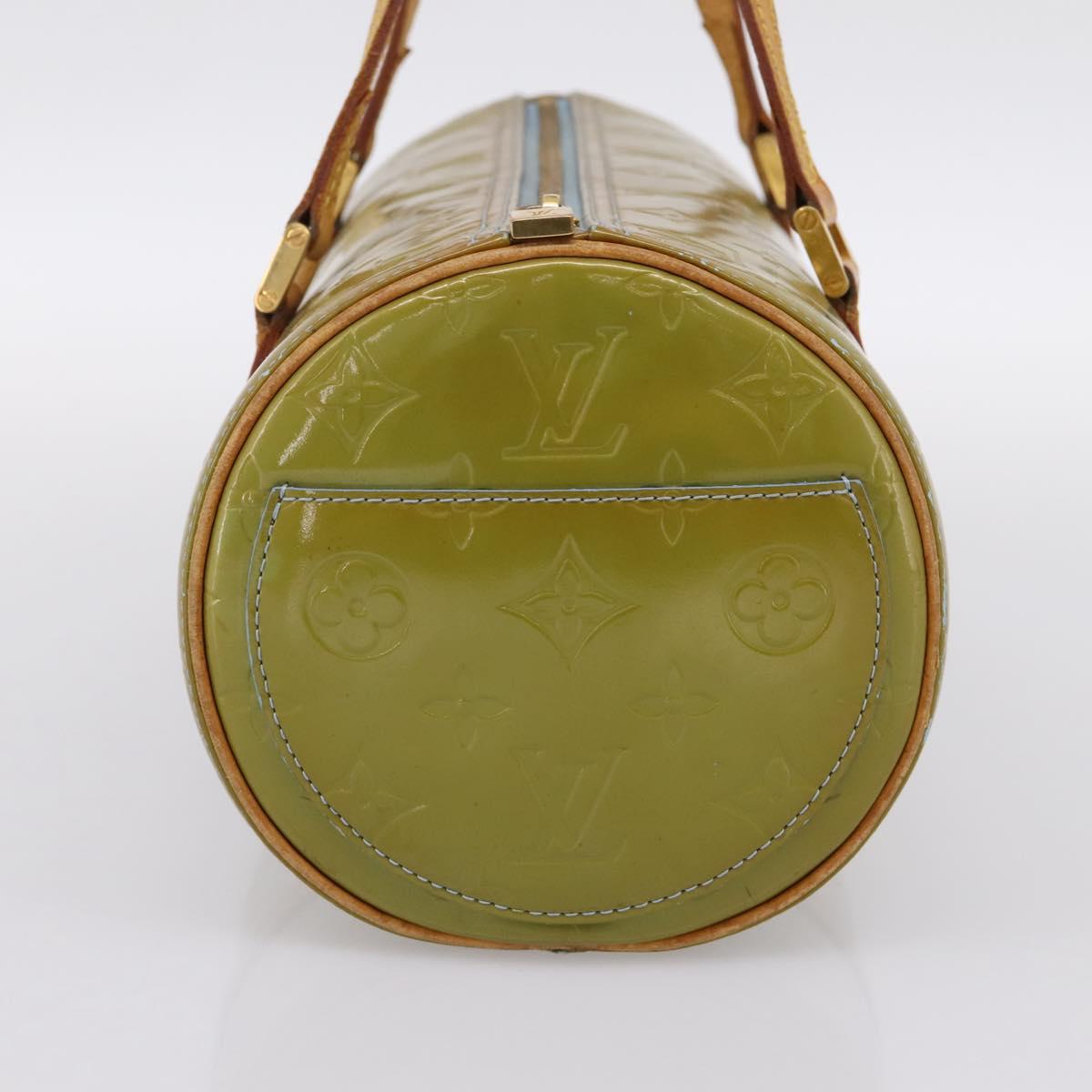 LOUIS VUITTON Monogram Vernis Bedford Hand Bag Baby Blue M91007 LV Auth 194339