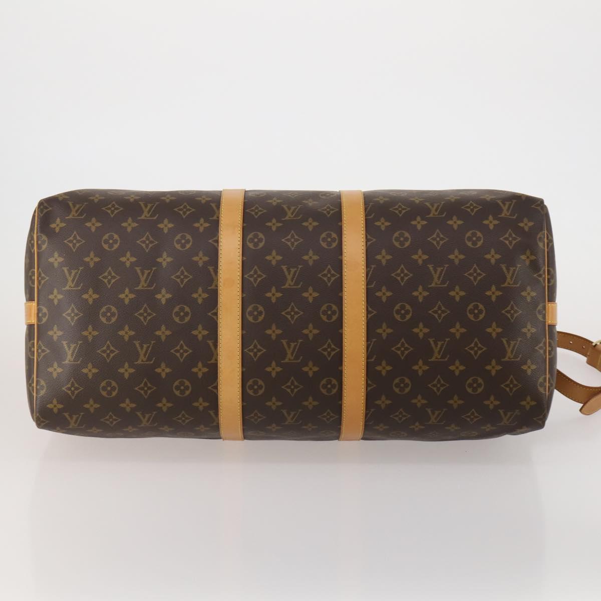 LOUIS VUITTON Monogram Keepall Bandouliere 55 Boston Bag M41414 LV Auth 194346V