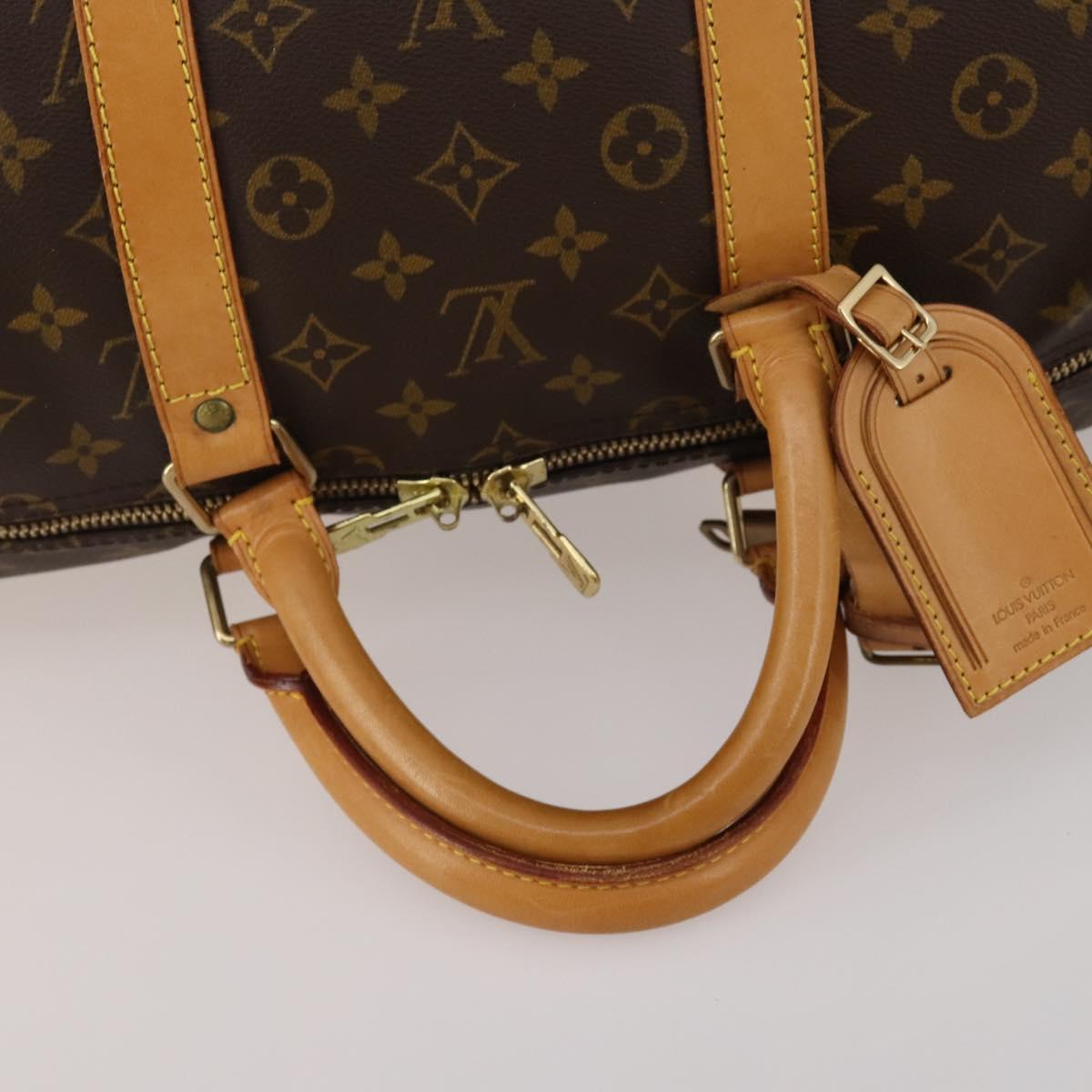 LOUIS VUITTON Monogram Keepall Bandouliere 55 Boston Bag M41414 LV Auth 194346V
