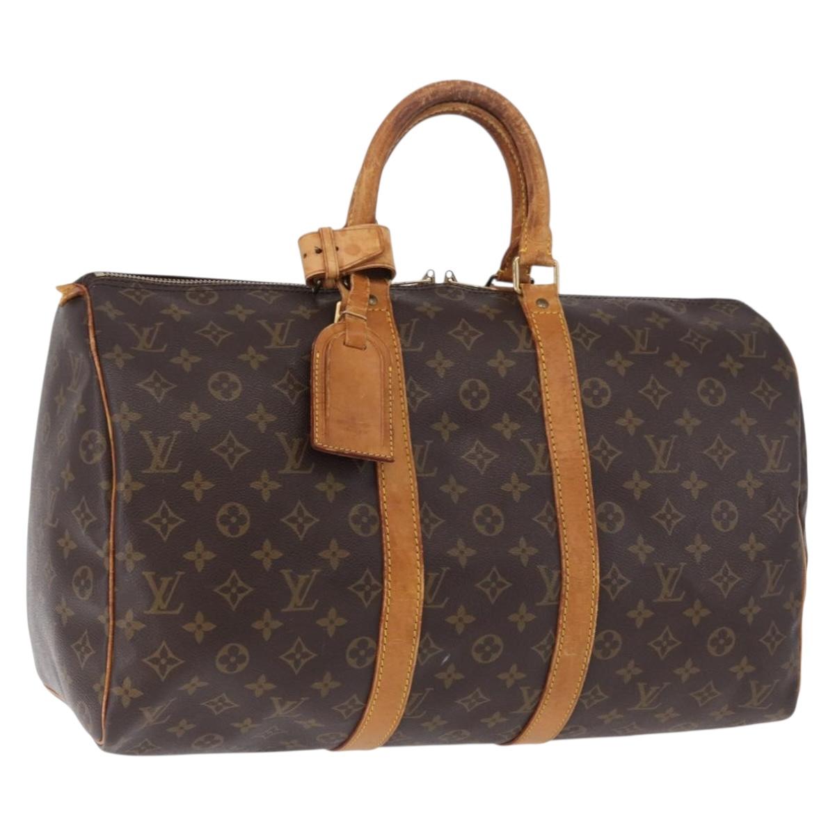 LOUIS VUITTON Monogram Keepall 45 Boston Bag M41428 LV Auth 194353