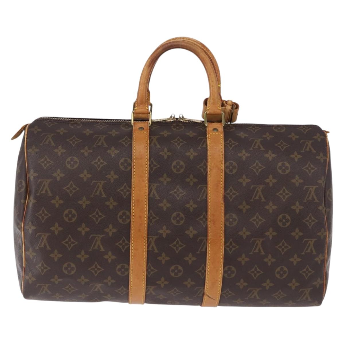 LOUIS VUITTON Monogram Keepall 45 Boston Bag M41428 LV Auth 194353