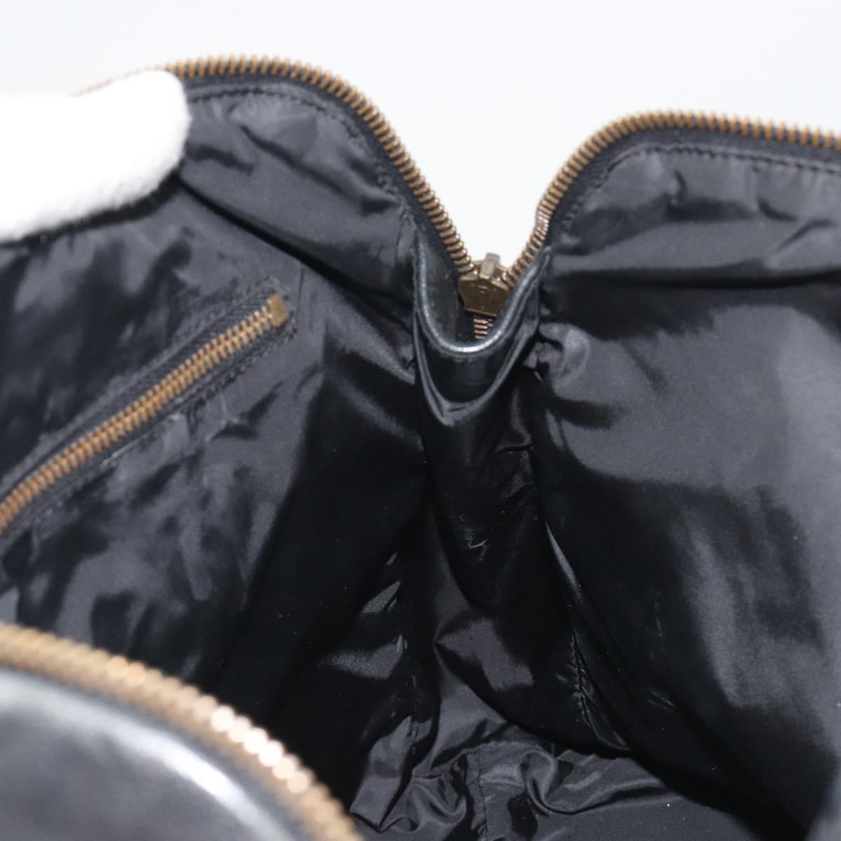 Miu Miu Shoulder Bag Leather Black Gold Auth 194374A