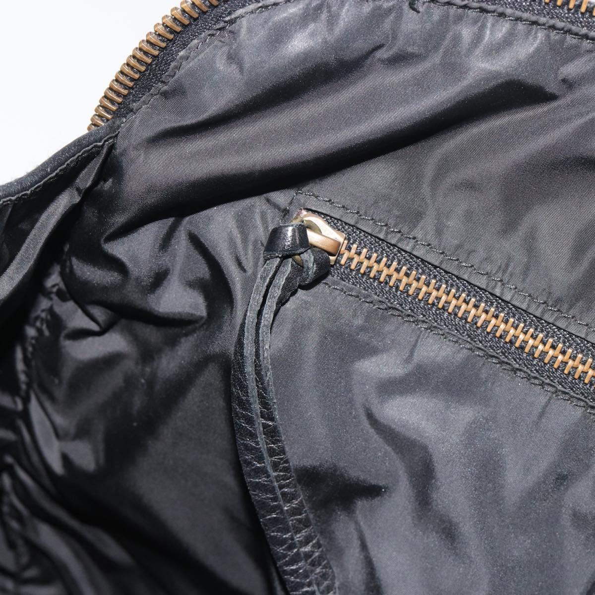 Miu Miu Shoulder Bag Leather Black Gold Auth 194374A